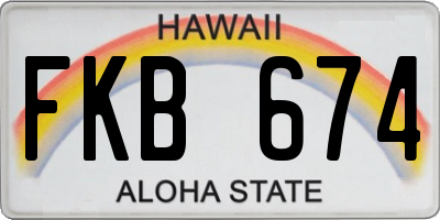 HI license plate FKB674
