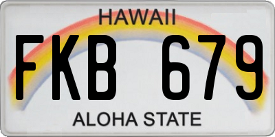 HI license plate FKB679