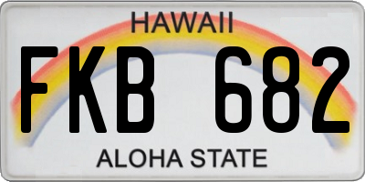 HI license plate FKB682