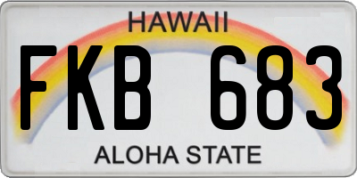 HI license plate FKB683