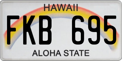 HI license plate FKB695
