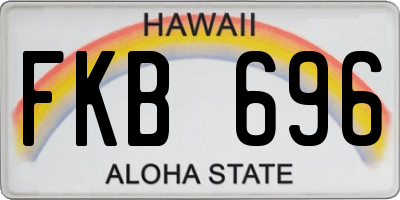 HI license plate FKB696