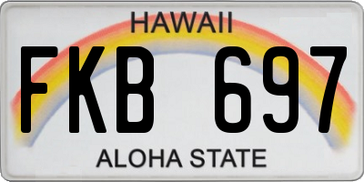 HI license plate FKB697