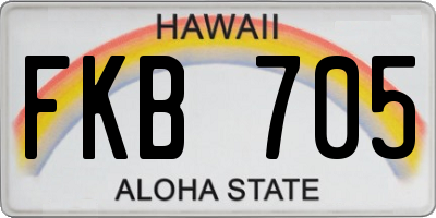 HI license plate FKB705