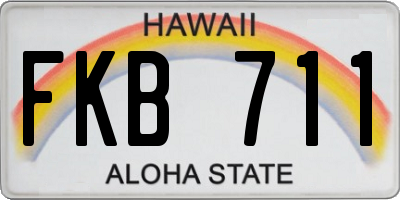 HI license plate FKB711