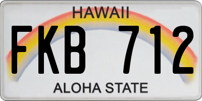 HI license plate FKB712