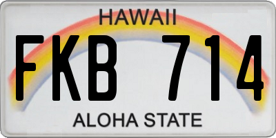 HI license plate FKB714