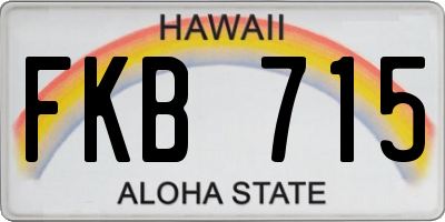 HI license plate FKB715