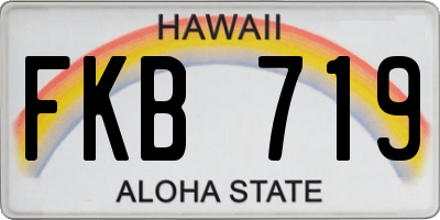 HI license plate FKB719