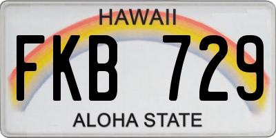 HI license plate FKB729