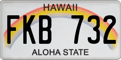 HI license plate FKB732