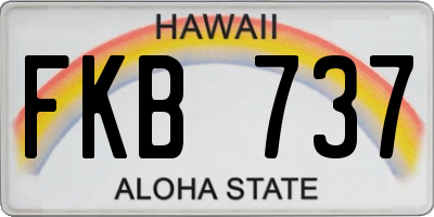 HI license plate FKB737