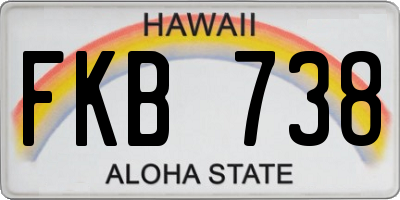 HI license plate FKB738