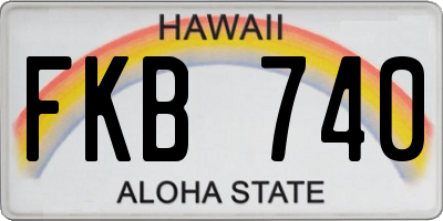 HI license plate FKB740