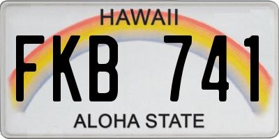 HI license plate FKB741