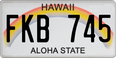 HI license plate FKB745