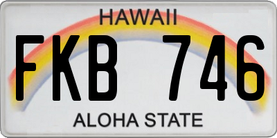 HI license plate FKB746