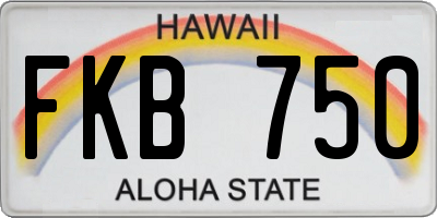 HI license plate FKB750