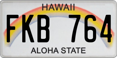 HI license plate FKB764