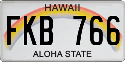 HI license plate FKB766