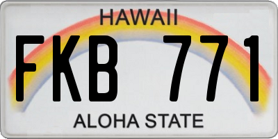 HI license plate FKB771