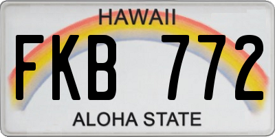 HI license plate FKB772
