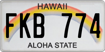 HI license plate FKB774