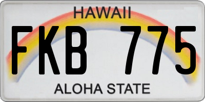 HI license plate FKB775