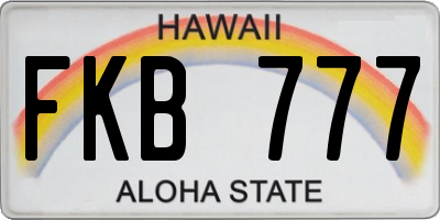 HI license plate FKB777