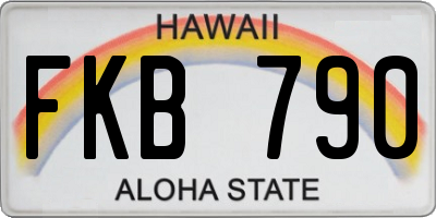 HI license plate FKB790