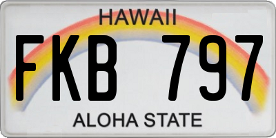 HI license plate FKB797