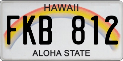 HI license plate FKB812