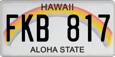 HI license plate FKB817