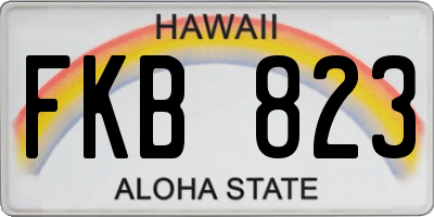 HI license plate FKB823