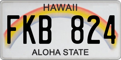 HI license plate FKB824