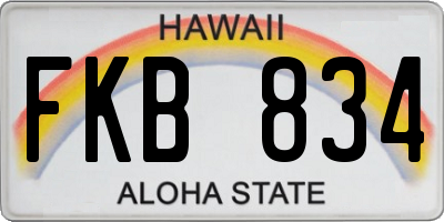 HI license plate FKB834