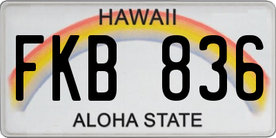 HI license plate FKB836
