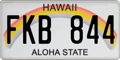 HI license plate FKB844