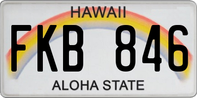 HI license plate FKB846