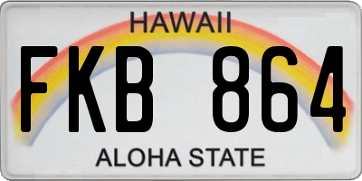 HI license plate FKB864
