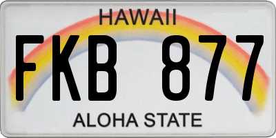 HI license plate FKB877
