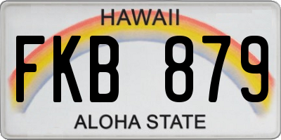 HI license plate FKB879
