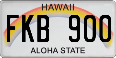 HI license plate FKB900