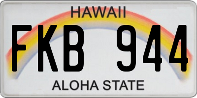 HI license plate FKB944
