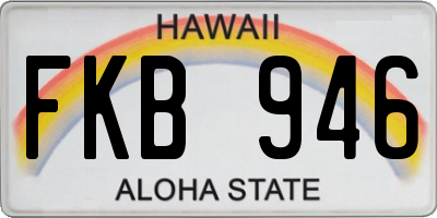 HI license plate FKB946