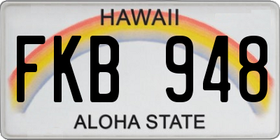 HI license plate FKB948