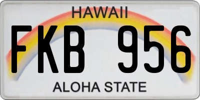 HI license plate FKB956