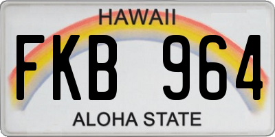 HI license plate FKB964