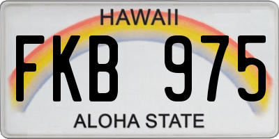 HI license plate FKB975