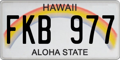 HI license plate FKB977